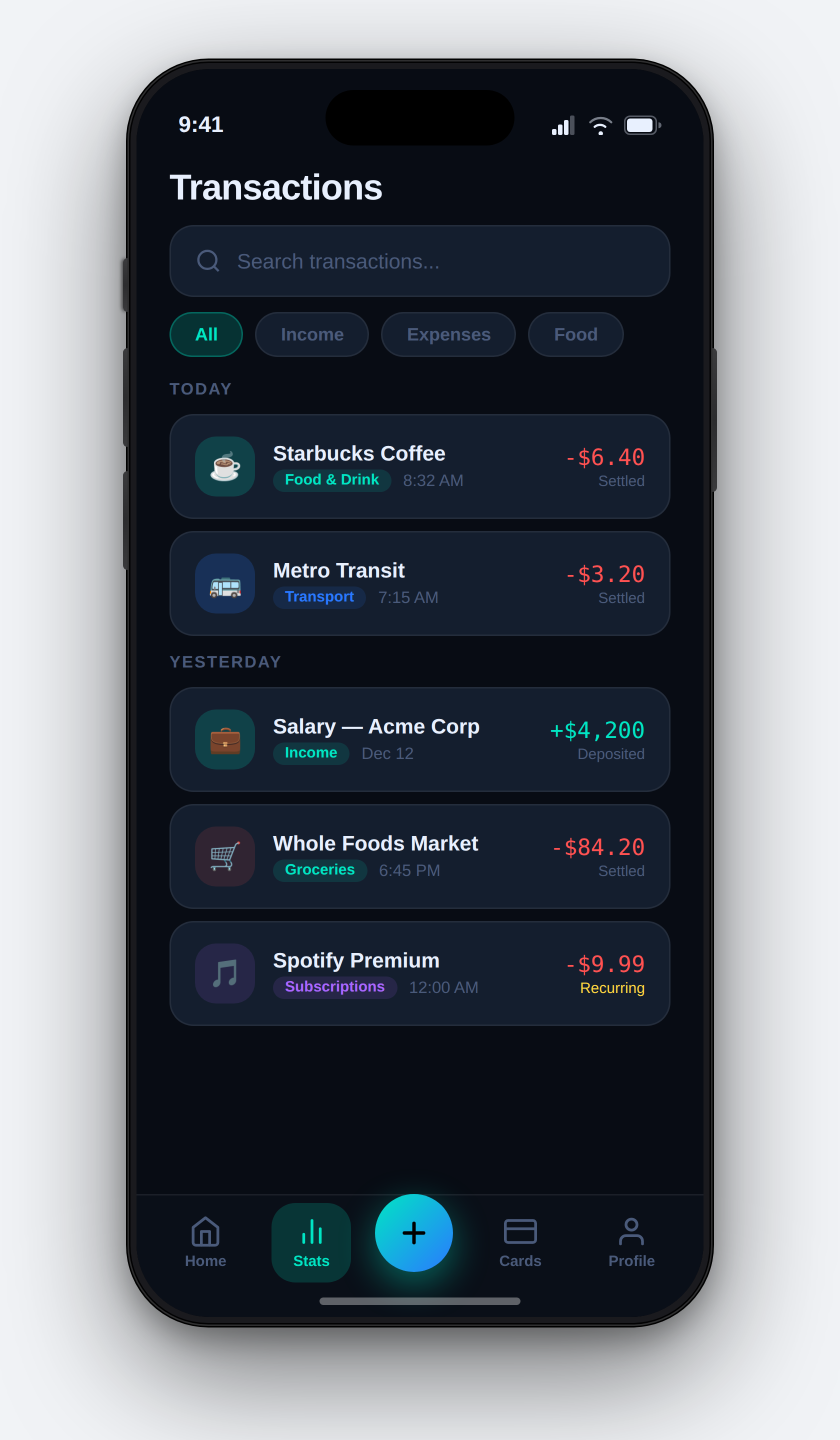 Finio Transactions